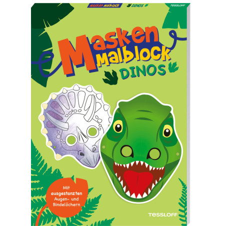 Masken-Malblock. Dinos