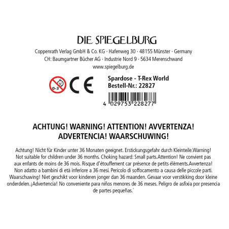 Spardose T-Rex-Kopf - T-Rex World