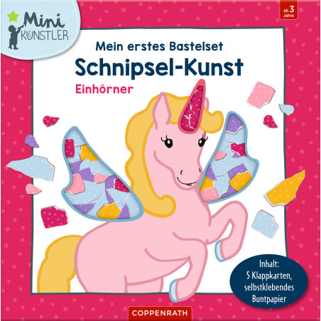 Cover eines Bastelsets Schnipsel-Kunst von Coppenrath Verlag für Kinder ab 3 Jahren, Baustellen-Motiv.