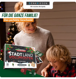 Stadt Land Vollpfosten® Das Brettspiel Christmas Edition | Grundspiel inkl. Weinachts Erweiterung