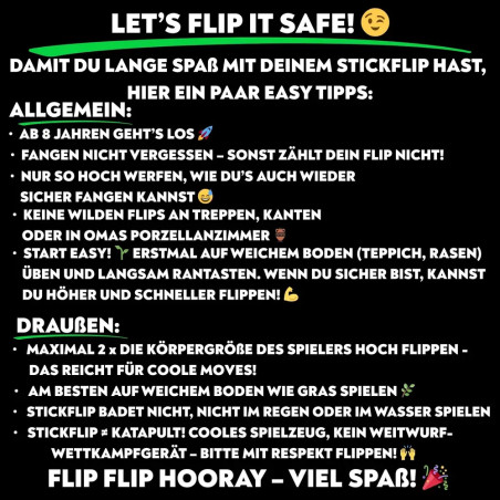 Stickflip - Werfen, Fangen, Hochleveln