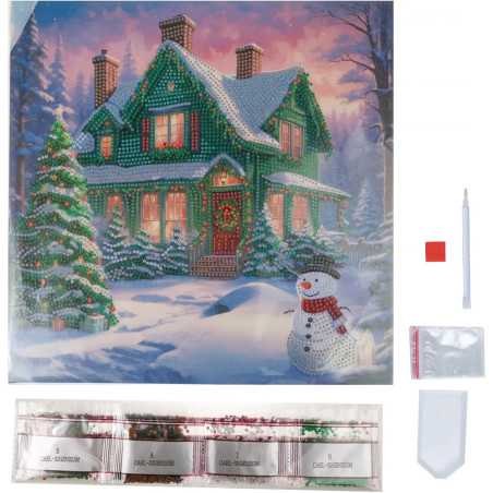 Crystal Art Leinwandbild Snowy Paradise