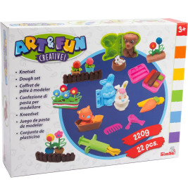 Art & Fun Knetset mit 22 Teilen, Tier- und Gartenausstechern, für Kinder ab 3 Jahren.