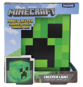 Minecraft Creeper Light in Verpackung, Hinweis: Gibt beim Einschalten typische Creeper-Geräusche von sich.