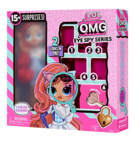 LOL Surprise OMG Eye Spy Series Spielbox mit Cartoonpuppe, Schloss, über 15 Überraschungen und 2 Looks in 1.