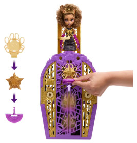 Monster High Skulltimate Secrets Hauntlywood-Mysteries-Spielset, Clawdeen Wolf Puppe mit mehr als 19