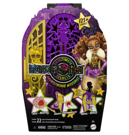 Monster High Skulltimate Secrets Hauntlywood-Mysteries-Spielset, Clawdeen Wolf Puppe mit mehr als 19