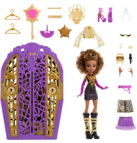 Monster High Skulltimate Secrets Hauntlywood-Mysteries-Spielset, Clawdeen Wolf Puppe mit mehr als 19