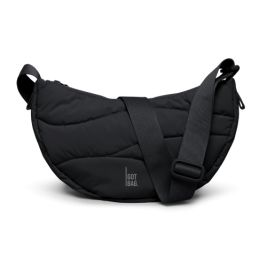 Wavy Puffer Moon Bag black