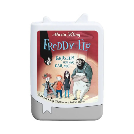 Auf dem Freddy + Flo-Buchcover stehen zwei Kinder und zwei Erwachsene gemeinsam beieinander.