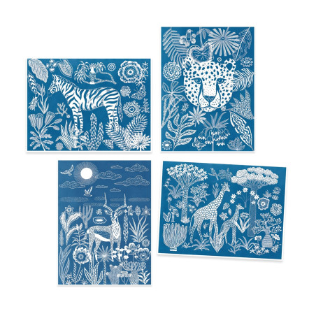 Workshop Blaudruck: Savanne bei Nacht