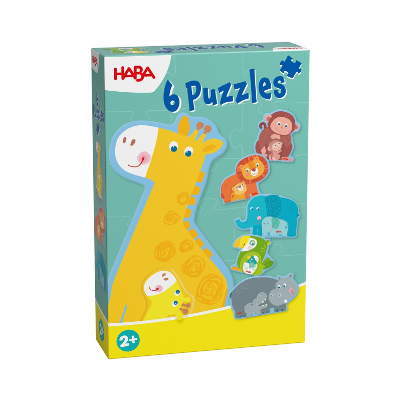 6 erste Puzzles – Tierfamilie