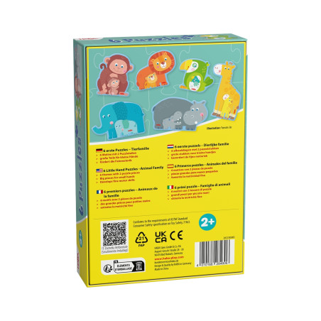 6 erste Puzzles – Tierfamilie