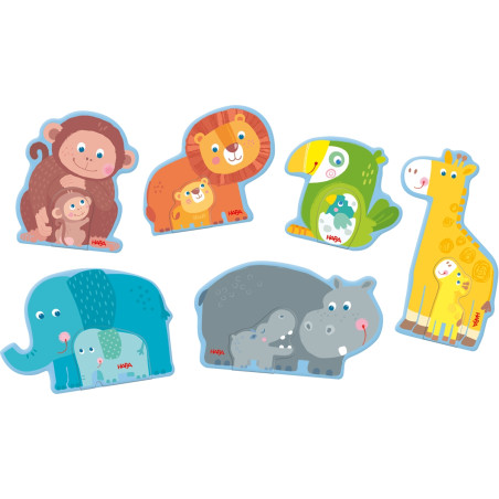 6 erste Puzzles – Tierfamilie