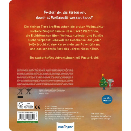 Puste-Licht-Buch Advent, Advent, ein
