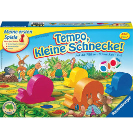 Ravensburger Kinderspiel 21420 - Tempo kleine Schnecke, Das spannende Schneckenrennen, Brettspiel un