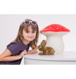 Teddy Hermann Hase sitzend, braun, ca. 19 cm