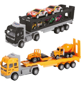 Speedzone Sattelzug, inklusive 2 Fahrzeuge, Licht   Sound, 4-fach sortiert