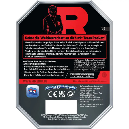 Pokémon-Sammelkartenspiel: Tin-Box Team Rocket: Team Rockets Mewtu-ex