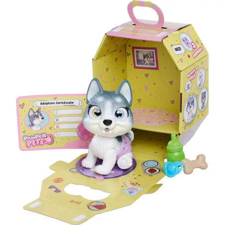Pamper Petz Husky Welpe zum Adopteren – Interaktiv mit Windel-Farbwechsel & Überraschungen