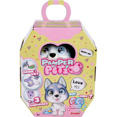 Pamper Petz Husky Welpe zum Adopteren – Interaktiv mit Windel-Farbwechsel & Überraschungen