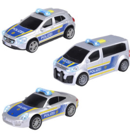 Dickie Toys Police Unit | Polizeiauto Spielzeug mit Licht & Sound | Friktionsmotor – Sortiert