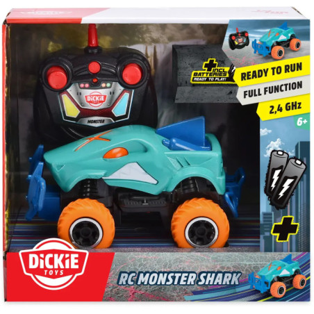 Dickie Toys RC Monster Shark – Ferngesteuerter Monstertruck, RTR
