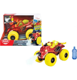 Dickie Toys Flaming Fire Monster Truck | Mit Wasserdampf, Licht & Sound | 25cm | Ab 3 Jahre