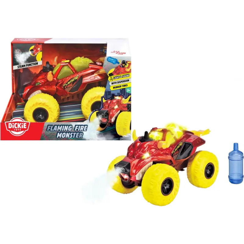Dickie Toys Flaming Fire Monster Truck | Mit Wasserdampf, Licht & Sound | 25cm | Ab 3 Jahre Dickie Toys Flaming Fire Monster Truck | Mit Wasserdampf, Licht & Sound | 25cm | Ab 3 Jahre