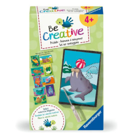 Be Creative Tier-Malset von Ravensburger mit Walross-Motiv und bunten Tier-Designs auf der Verpackung.