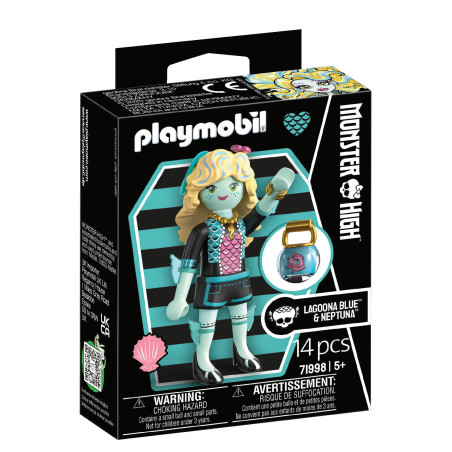 Playmobil Monster High Laguna Blue & Neptuna Spielset, schwarze Box, 14 Teile, für Kinder ab 5 Jahren.