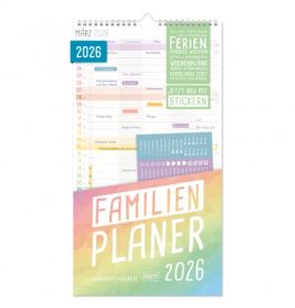 Familienplaner 2026 Wand-Kalen der 5-spaltig 12 Mon