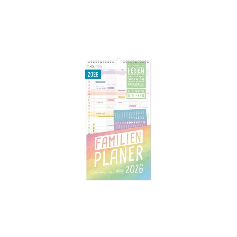 Familienplaner 2026 Wand-Kalen der 5-spaltig 12 Mon