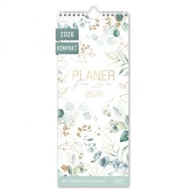Planer für Zwei kompakt 2026 Wandkalender Blattgold