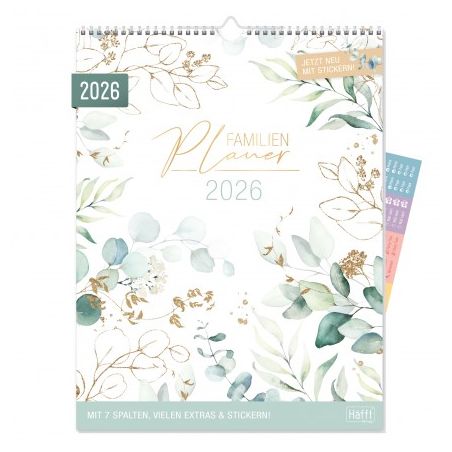 Familienplaner XXL 2026 Wand- Kalender 7-spaltig 12 Mon.