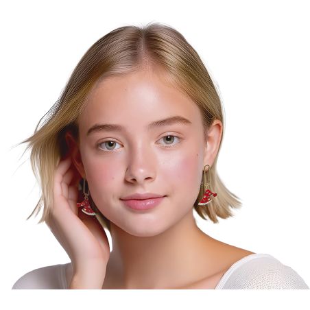 METALL- OHRRINGE WEIHNACHTSMÜTZE