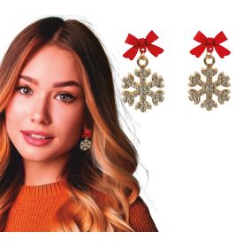 METALL- OHRRINGE SCHNEEFLOCKEN