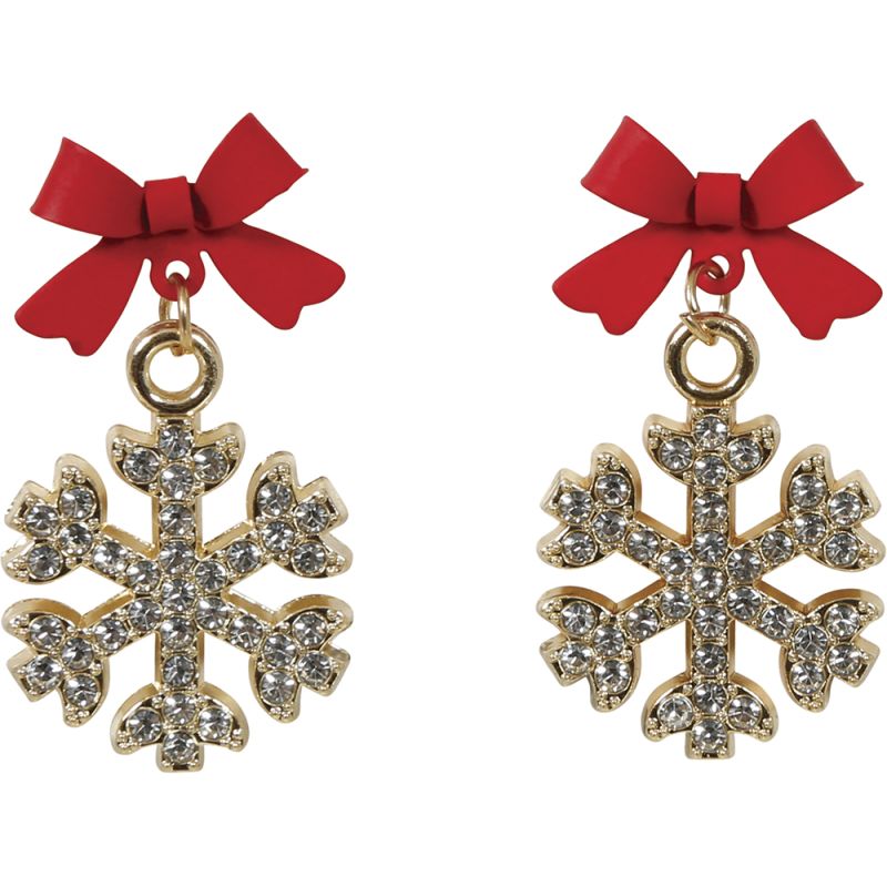 METALL- OHRRINGE SCHNEEFLOCKEN