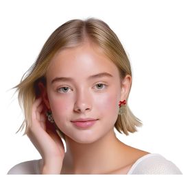 METALL- OHRRINGE SCHNEEFLOCKEN