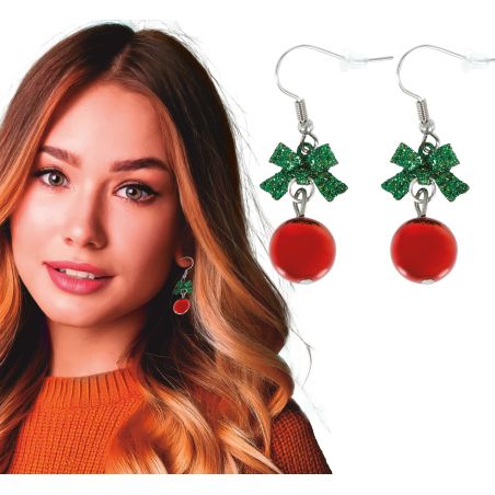 METALL- OHRRINGE WEIHNACHTSKUGEL