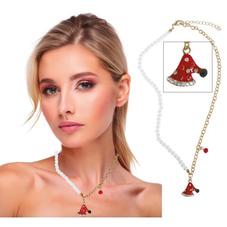 METALL-HALSKETTE WEIHNACHTSMÜTZE