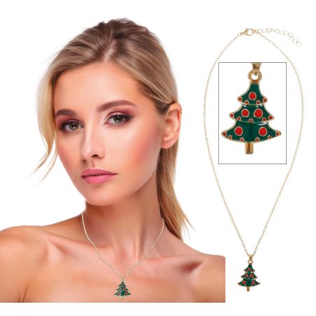 METALL-HALSKETTE WEIHNACHTSBAUM