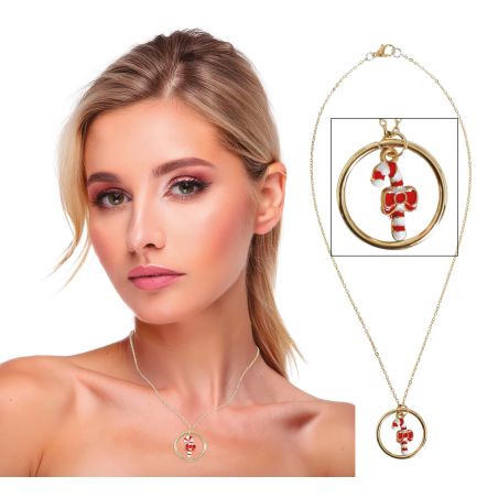 METALL-HALSKETTE ZUCKERSTANGE