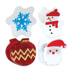 SET MIT 5 SORTIERTEN WEIHNACHTS HAARKLAMMERN, 2,5