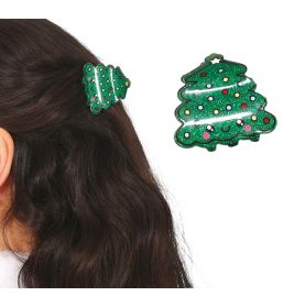 HAARKLAMMER WEIHNACHTSBAUM, 4,5 CM