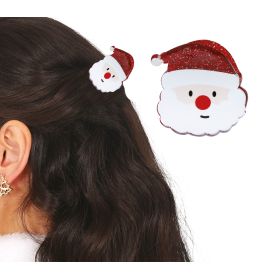 HAARKLAMMER SANTA, 4,5 CM