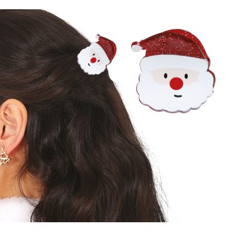 HAARKLAMMER SANTA, 4,5 CM