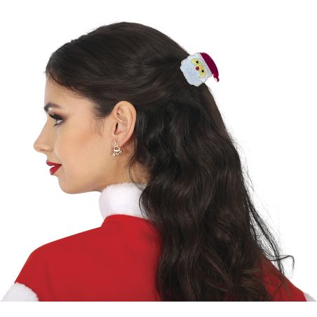 HAARKLAMMER SANTA, 4,5 CM