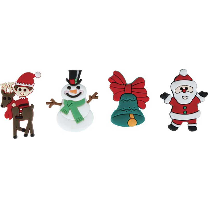 BOX MIT 25 WEIHNACHTS RINGEN MIT LICHT, 3,5 CM