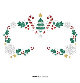 SELBSTKLEBENDER GESICHTSSCHMUCK „WEIHNACHTEN“